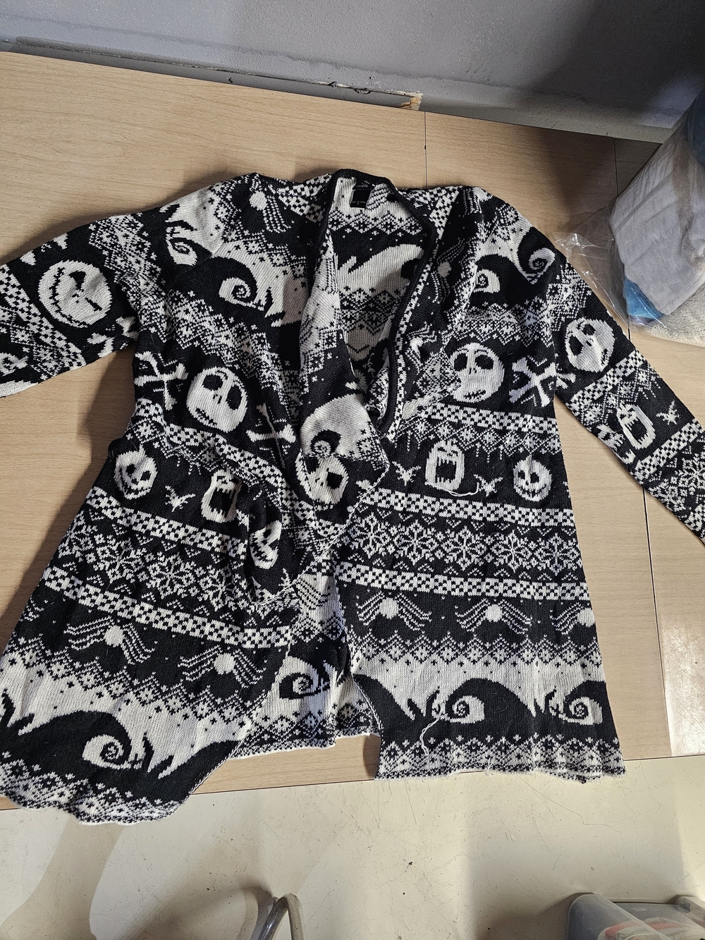 Nightmare Before Christmas Pattern Cardigan
